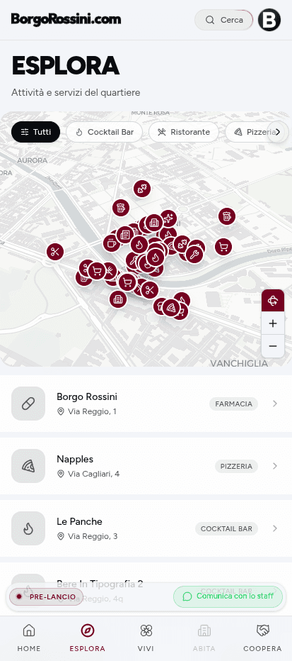 Mappa interattiva — Mobile